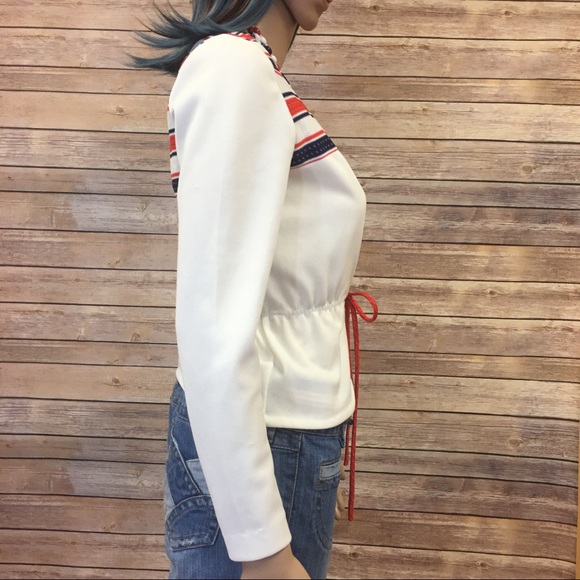 Vintage 50's USA Gay Gibson Polyester Blouse - Picture 3 of 4